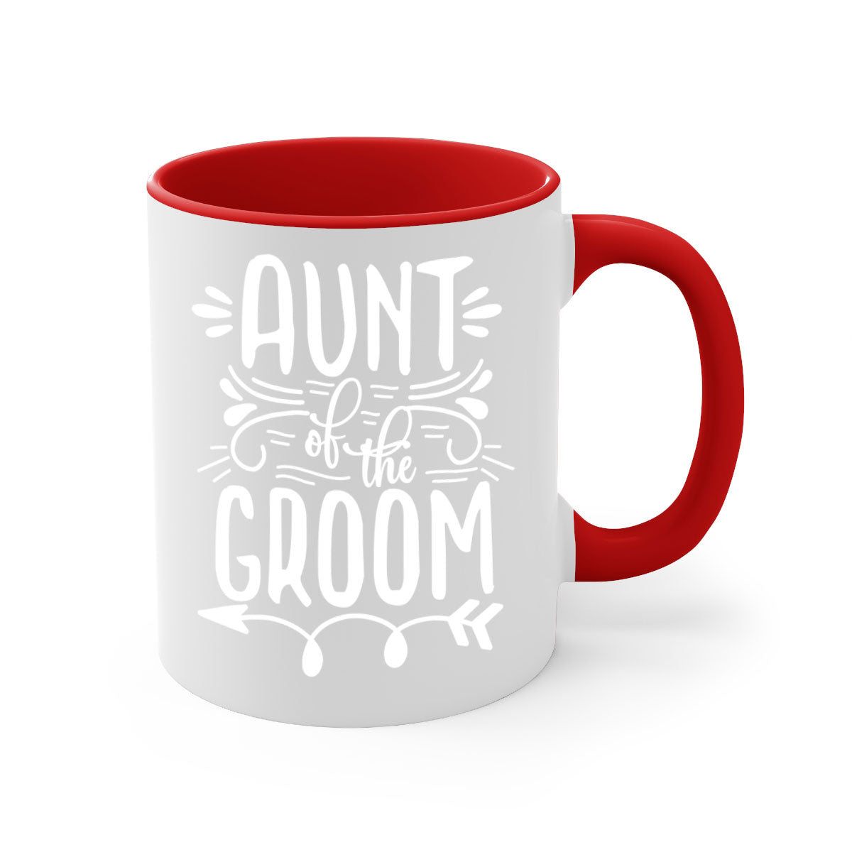 Aunt of the 4# Mug featuring a glossy finish, colored handle, and interior, available in multiple colors and sizes.