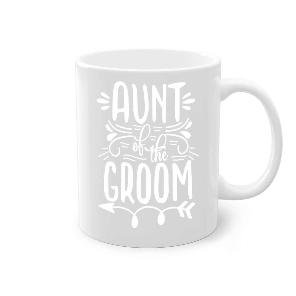 Aunt of the 4# Mug featuring a glossy finish, colored handle, and interior, available in multiple colors and sizes.