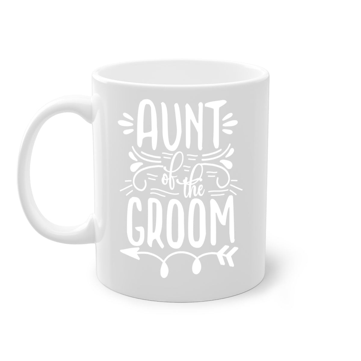 Aunt of the 4# Mug featuring a glossy finish, colored handle, and interior, available in multiple colors and sizes.