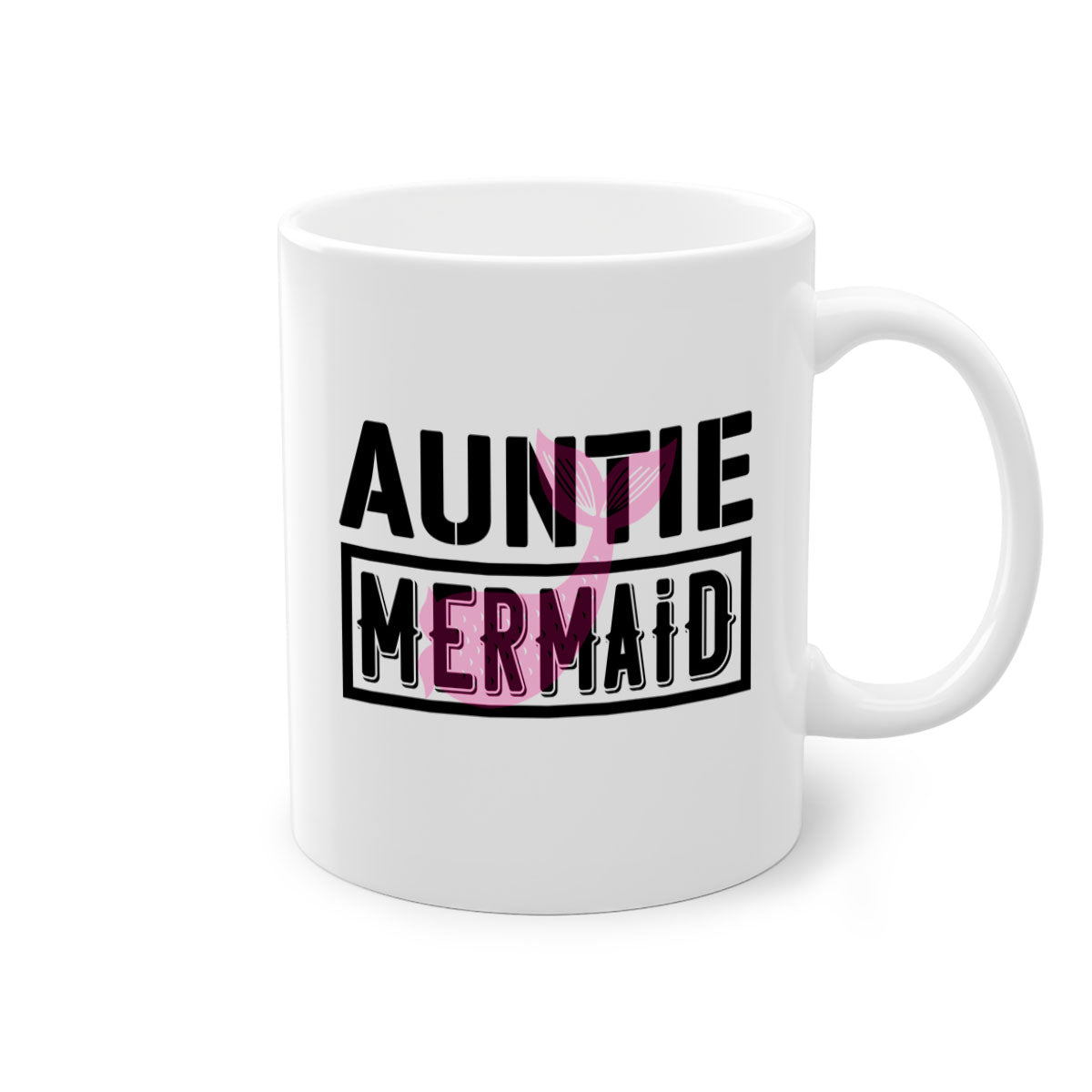 Auntie Mermaid 18# Mug featuring a glossy finish with a colorful handle and interior, perfect for coffee or tea.