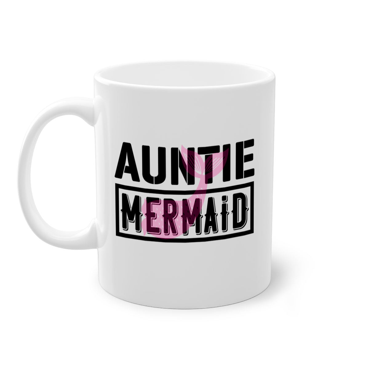 Auntie Mermaid 18# Mug featuring a glossy finish with a colorful handle and interior, perfect for coffee or tea.