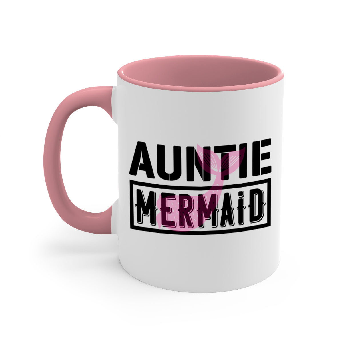 Auntie Mermaid 18# Mug featuring a glossy finish with a colorful handle and interior, perfect for coffee or tea.