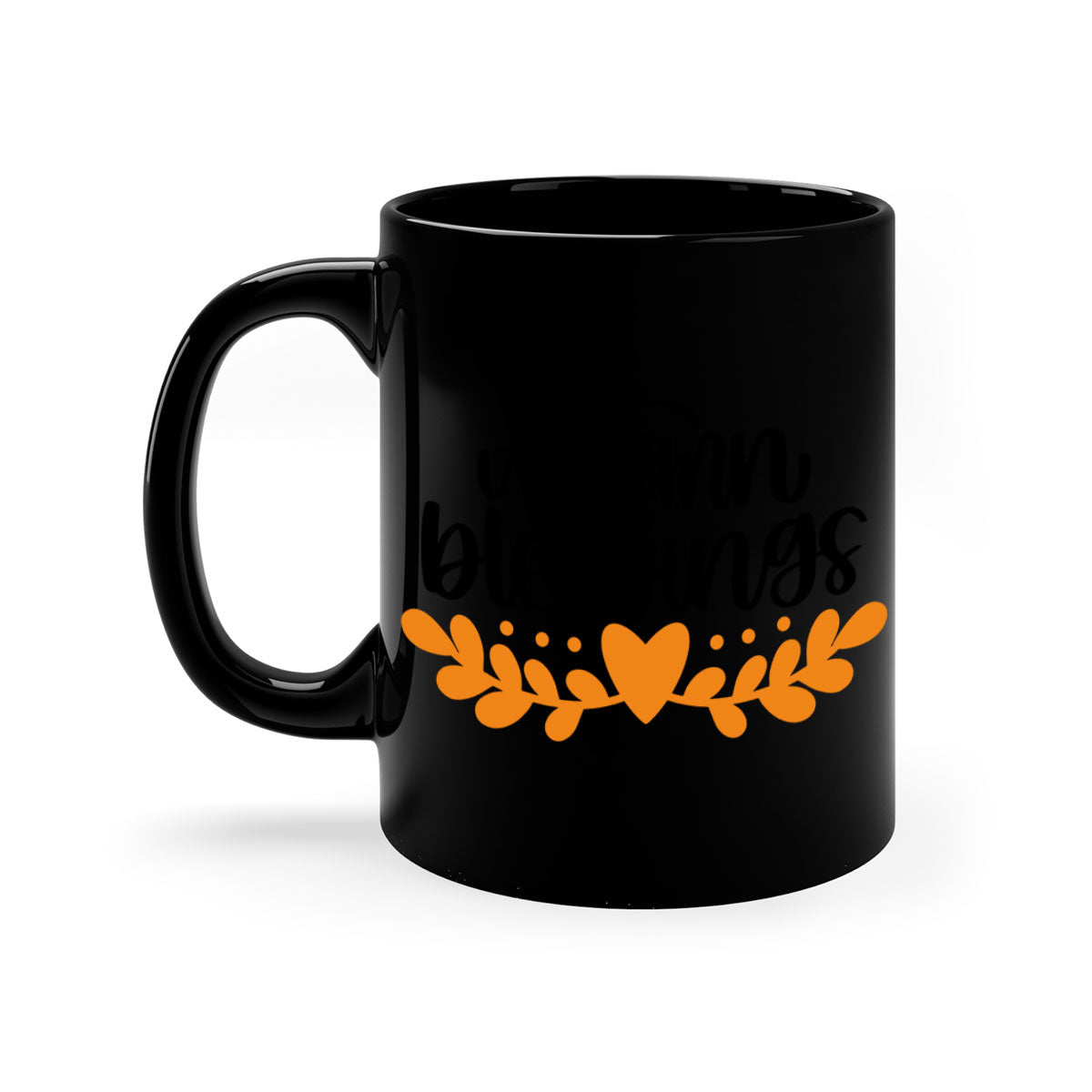 Autumn Blessings 472# Mug featuring a glossy finish, colored handle, and interior, available in five colors.