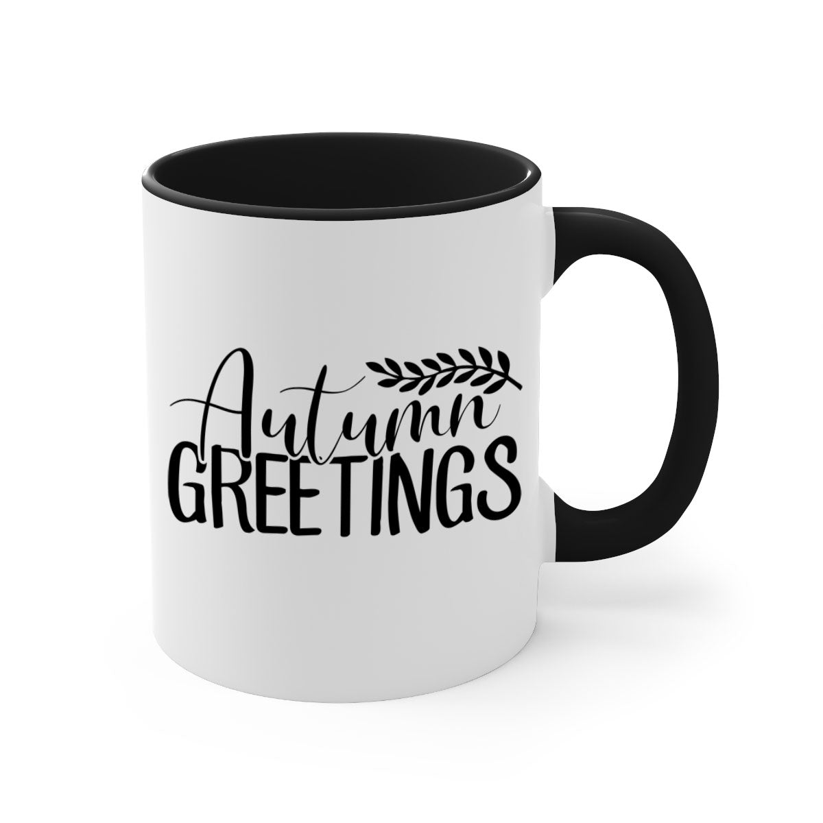 Autumn Greetings 13# Mug featuring a two-tone design with a colored handle and glossy finish, perfect for coffee and tea.