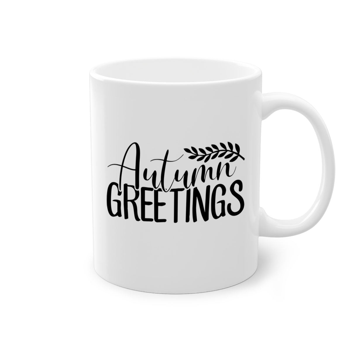 Autumn Greetings 13# Mug featuring a two-tone design with a colored handle and glossy finish, perfect for coffee and tea.