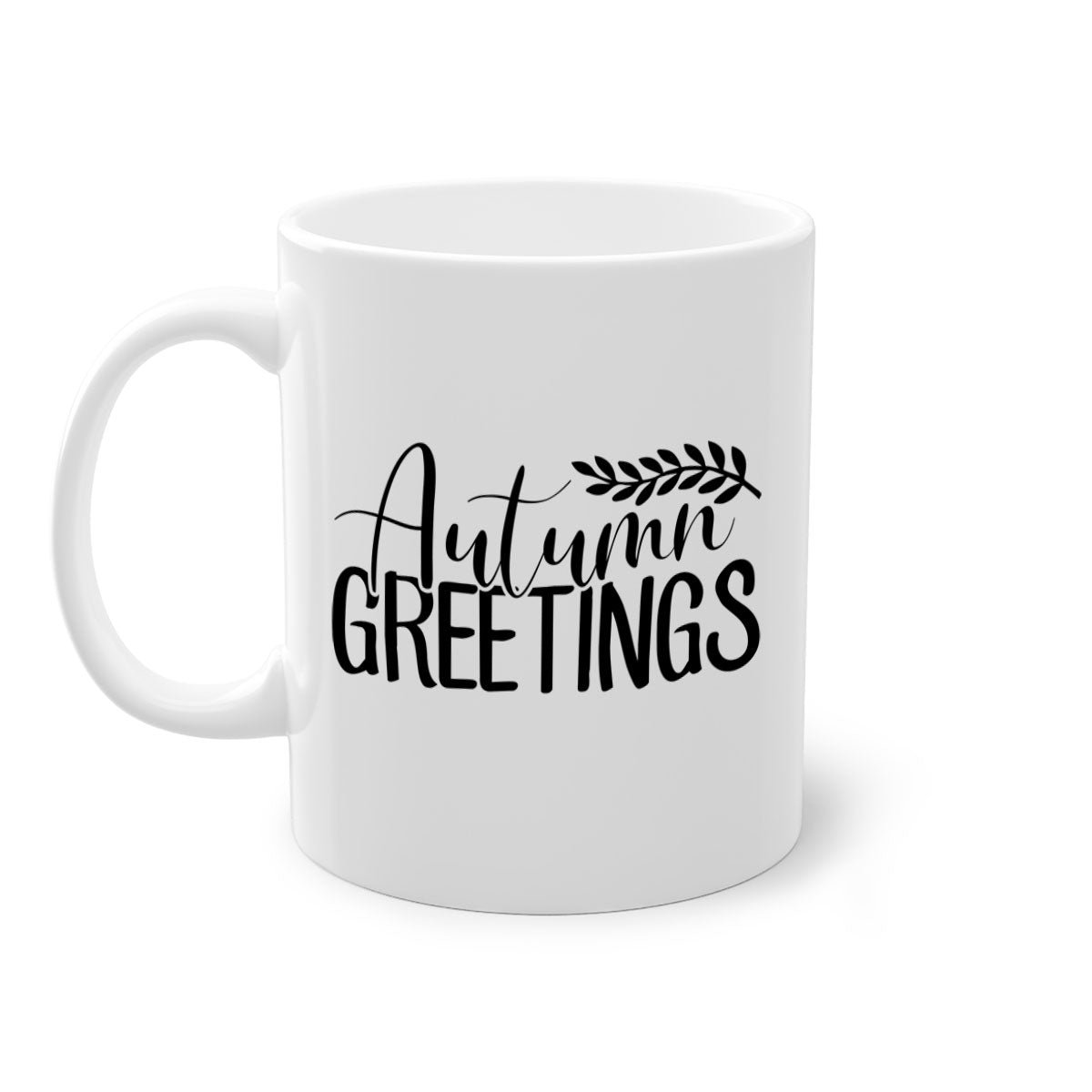 Autumn Greetings 13# Mug featuring a two-tone design with a colored handle and glossy finish, perfect for coffee and tea.