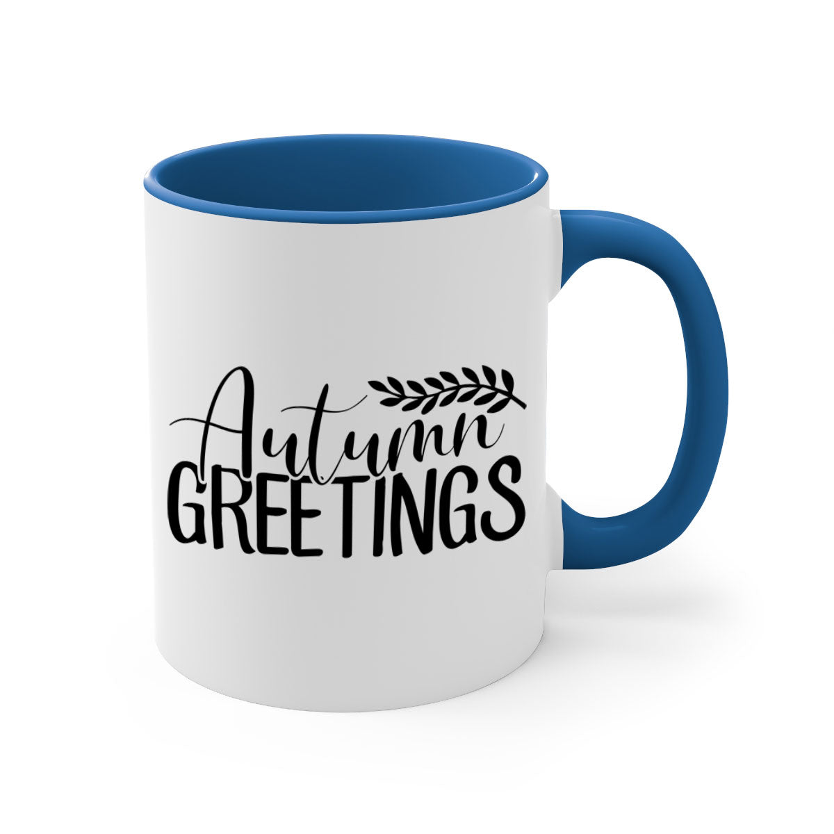 Autumn Greetings 13# Mug featuring a two-tone design with a colored handle and glossy finish, perfect for coffee and tea.