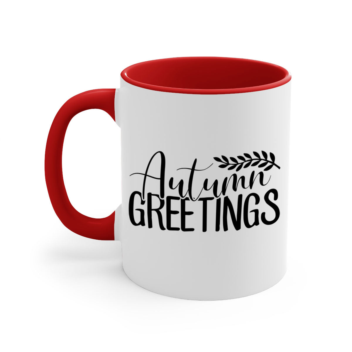 Autumn Greetings 13# Mug featuring a two-tone design with a colored handle and glossy finish, perfect for coffee and tea.