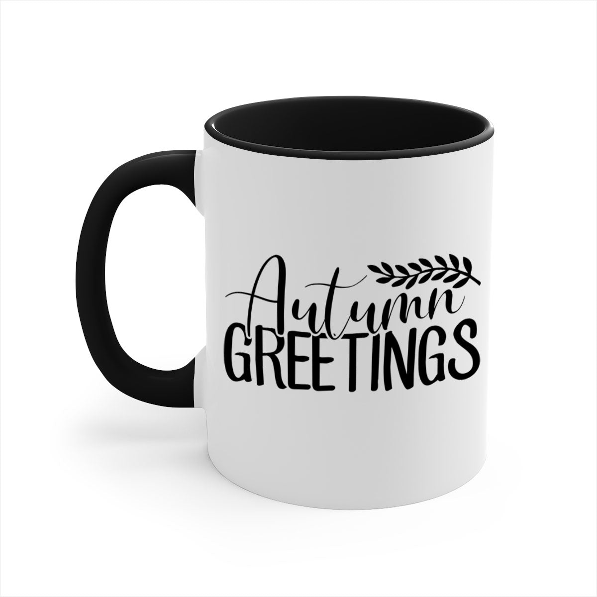 Autumn Greetings 13# Mug featuring a two-tone design with a colored handle and glossy finish, perfect for coffee and tea.