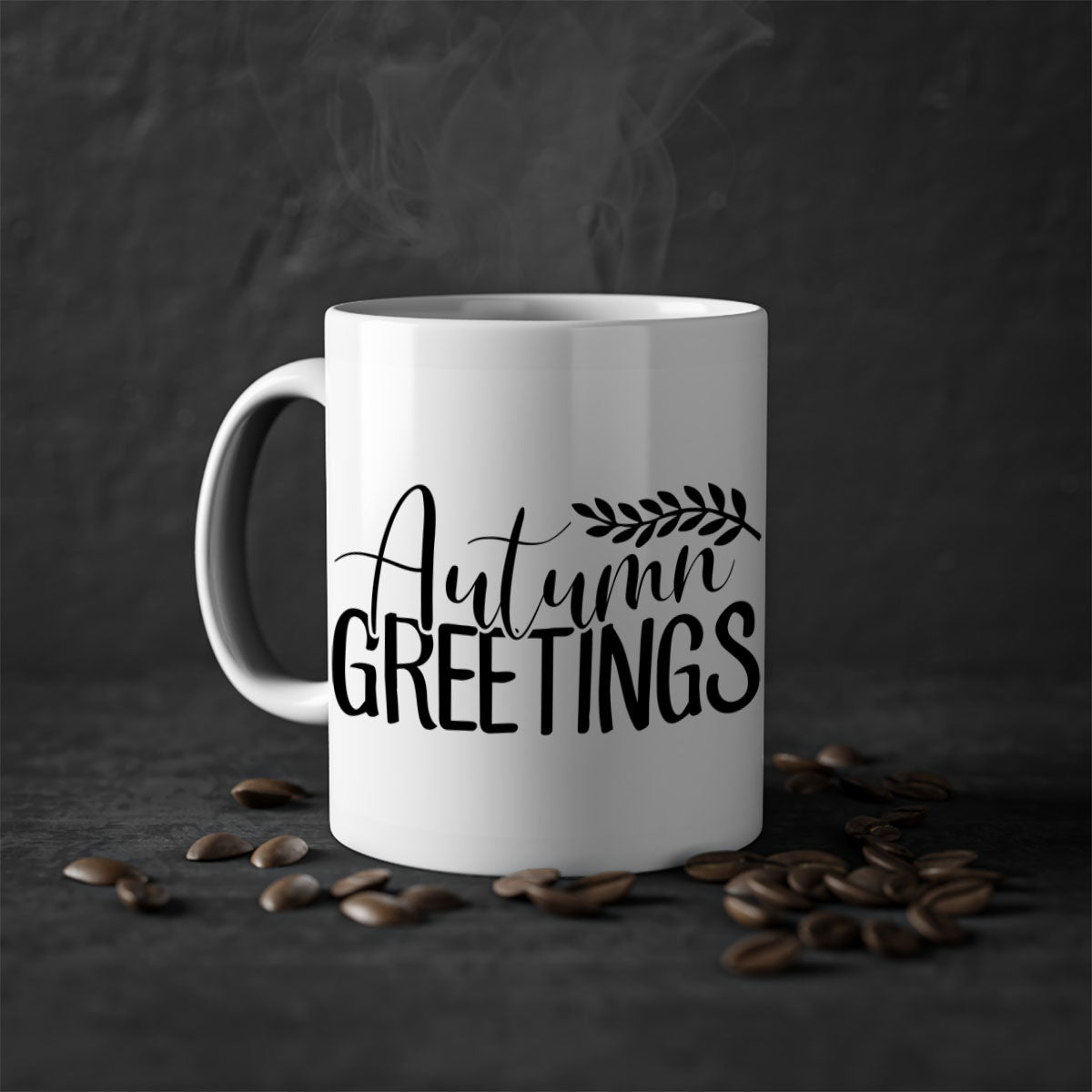 Autumn Greetings 13# Mug featuring a two-tone design with a colored handle and glossy finish, perfect for coffee and tea.