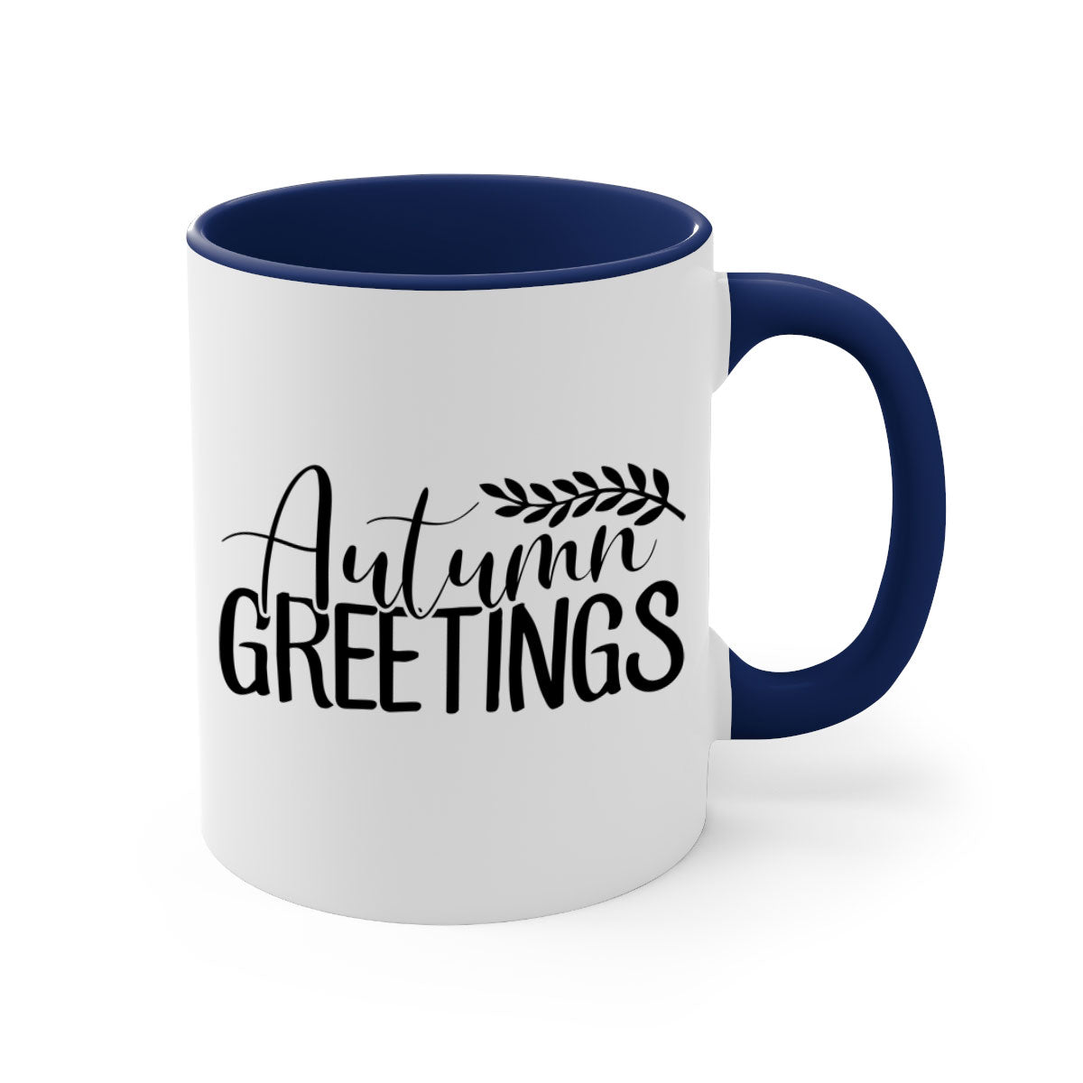 Autumn Greetings 13# Mug featuring a two-tone design with a colored handle and glossy finish, perfect for coffee and tea.