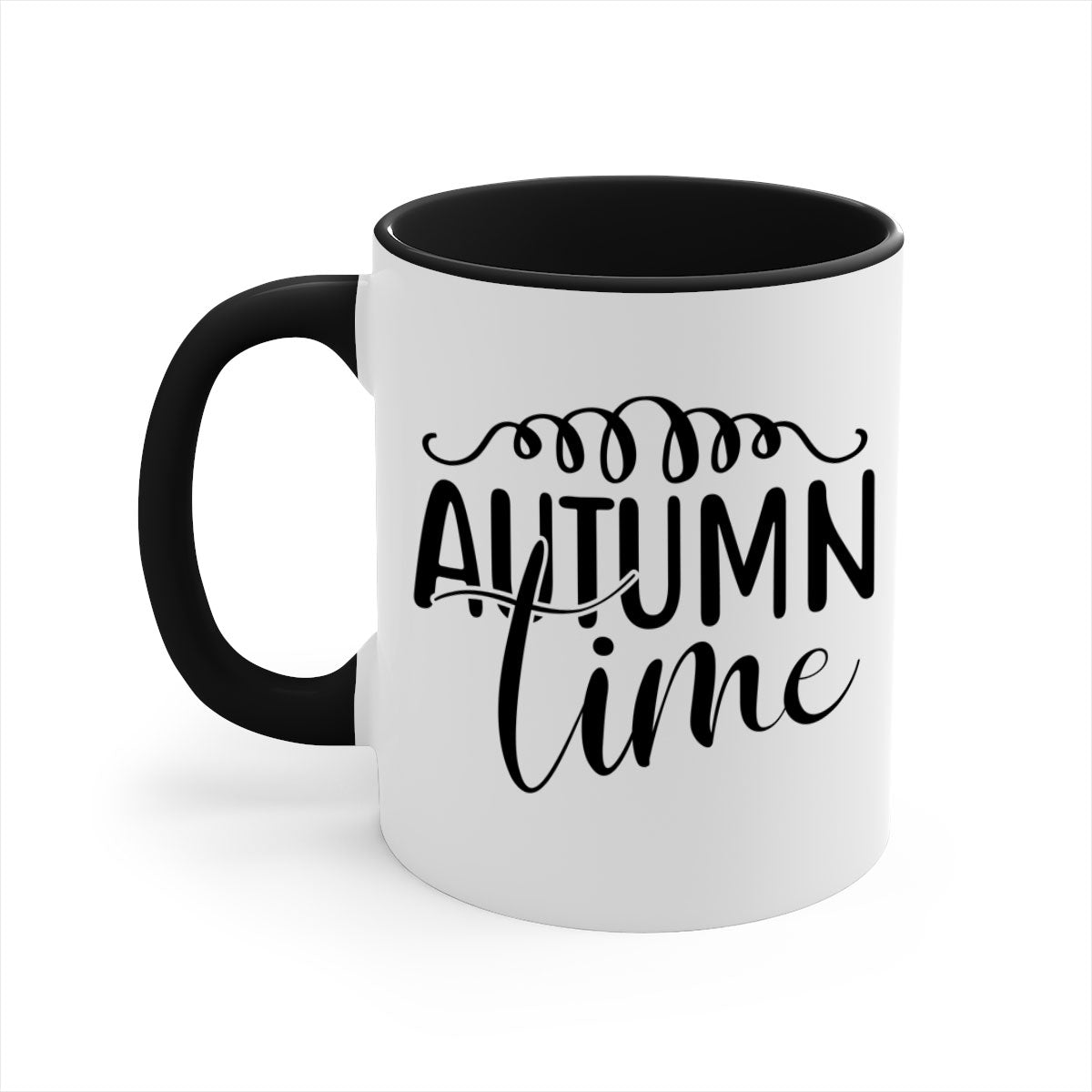 Autumn Time 36# Mug featuring a two-tone design with a colored handle and glossy finish, available in multiple colors.