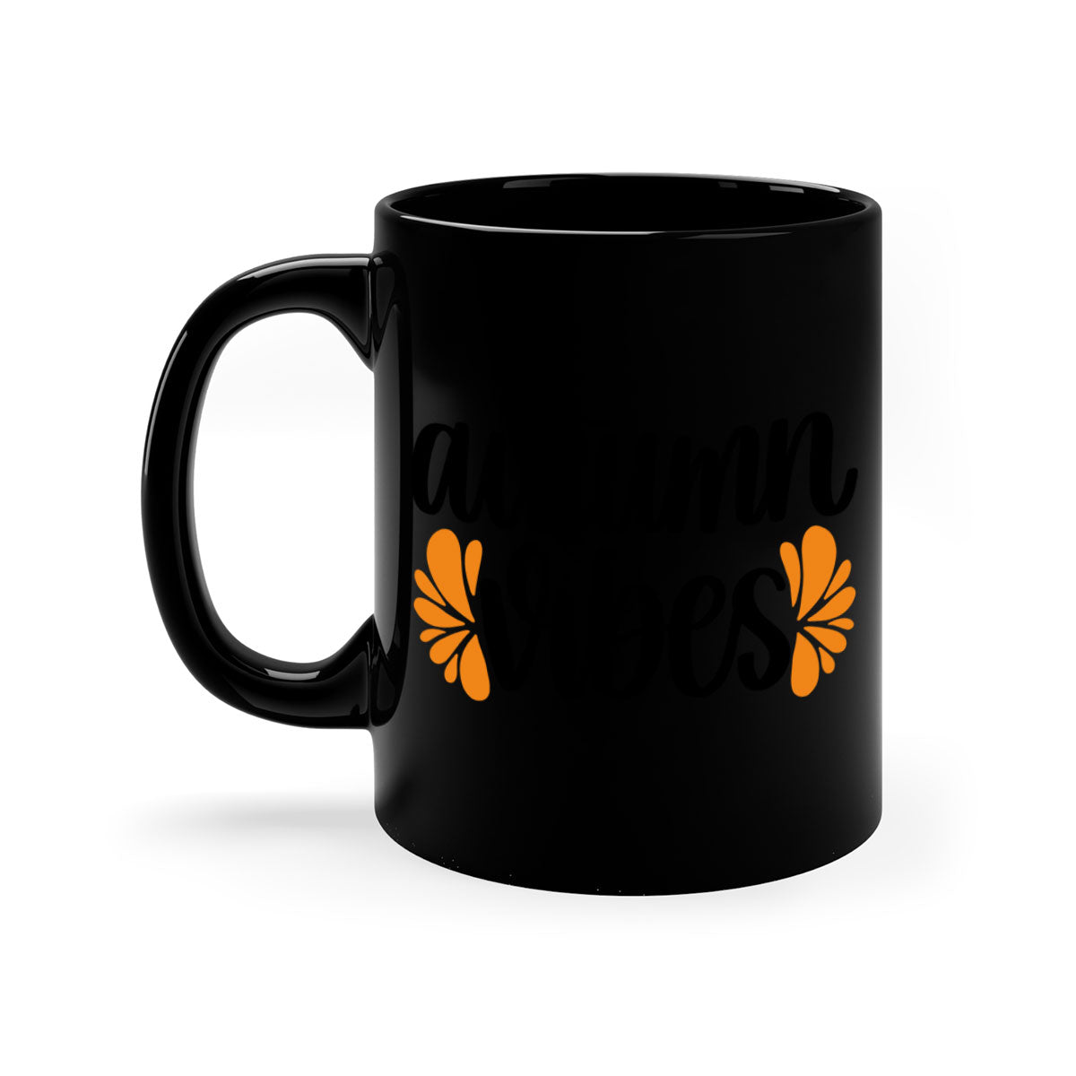 Autumn Vibes 478# Mug featuring a glossy finish, colored handle, and interior in five vibrant colors, perfect for coffee or tea.