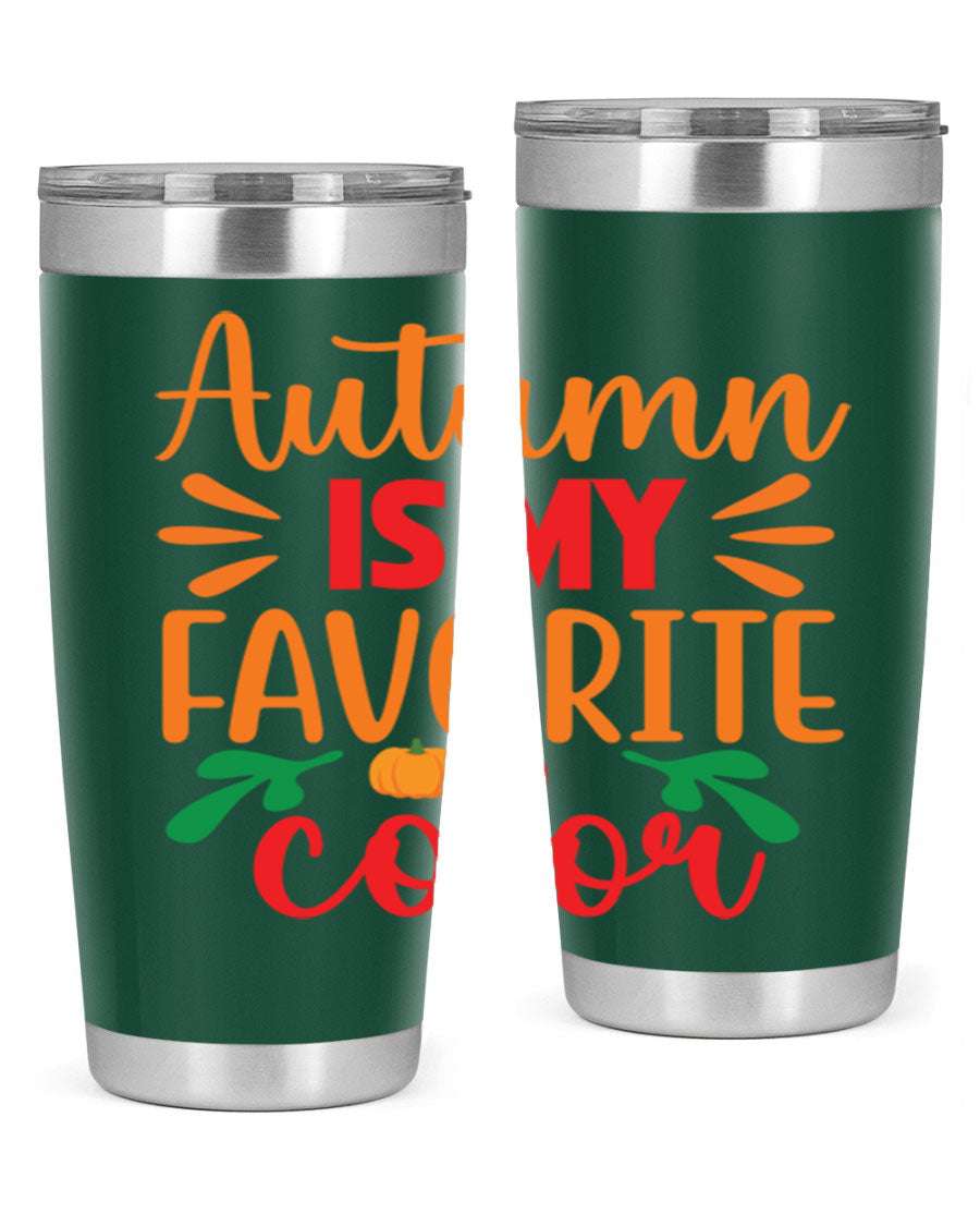 AutumnisMyFavoriteColor 41# Tumbler showcasing a stylish fall design, made of double wall vacuum stainless steel with copper lining.