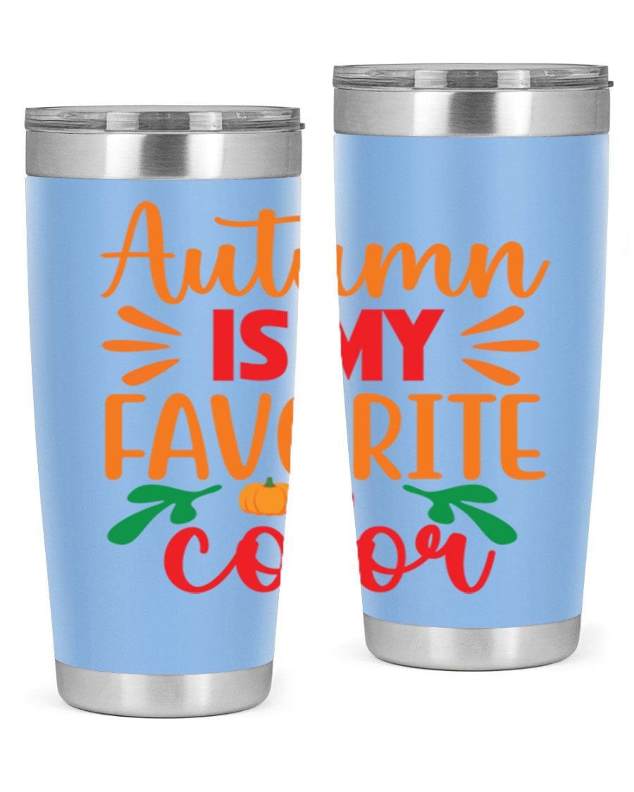 AutumnisMyFavoriteColor 41# Tumbler showcasing a stylish fall design, made of double wall vacuum stainless steel with copper lining.