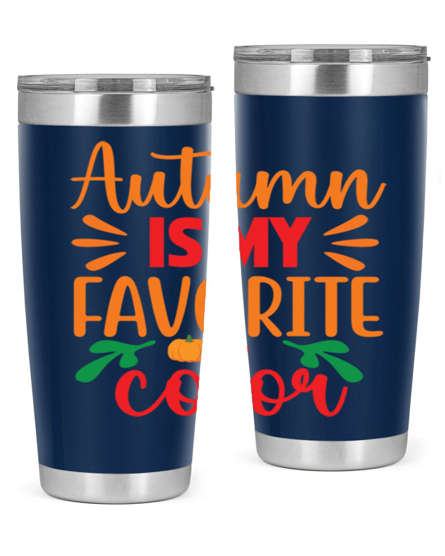 AutumnisMyFavoriteColor 41# Tumbler showcasing a stylish fall design, made of double wall vacuum stainless steel with copper lining.