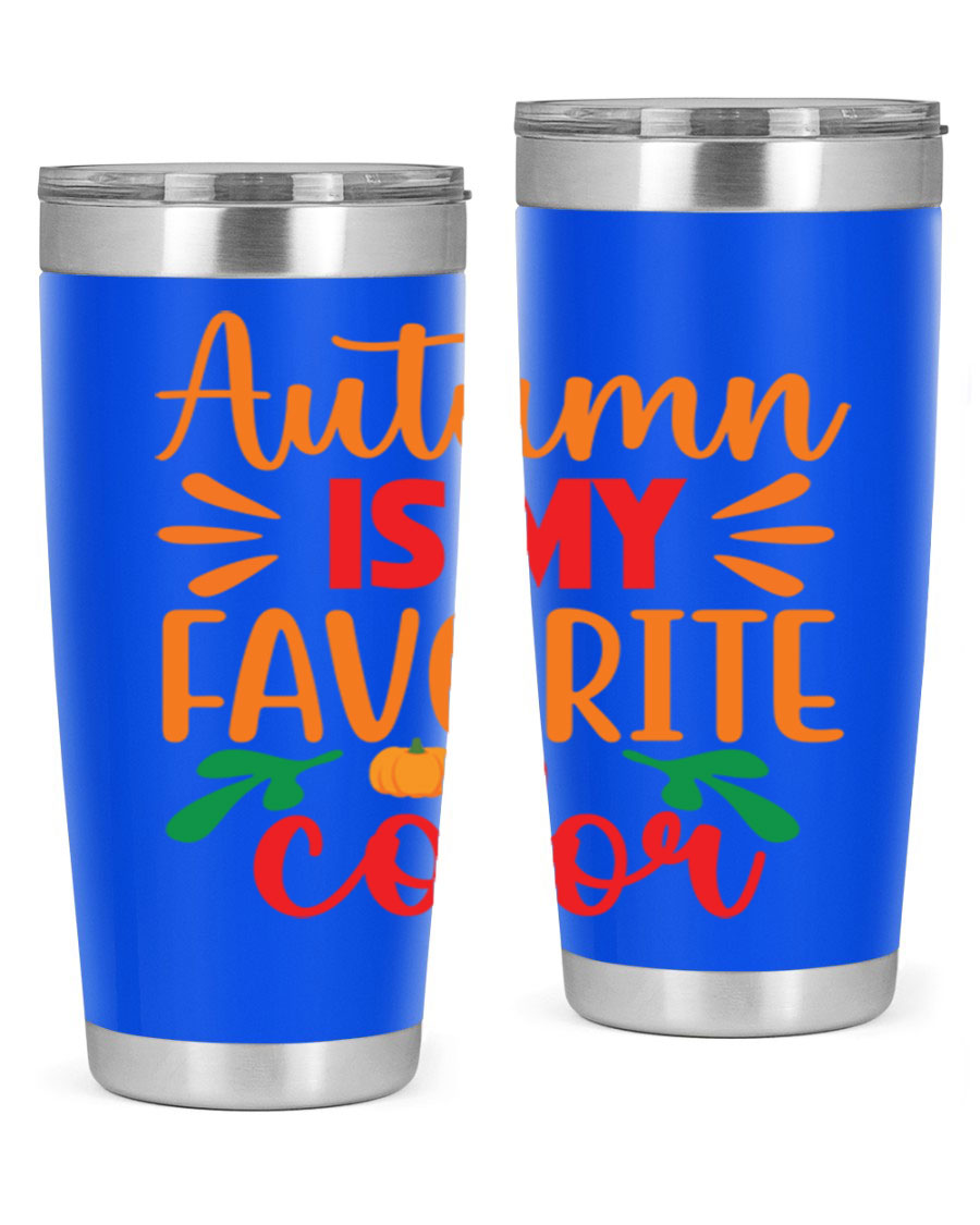 AutumnisMyFavoriteColor 41# Tumbler showcasing a stylish fall design, made of double wall vacuum stainless steel with copper lining.