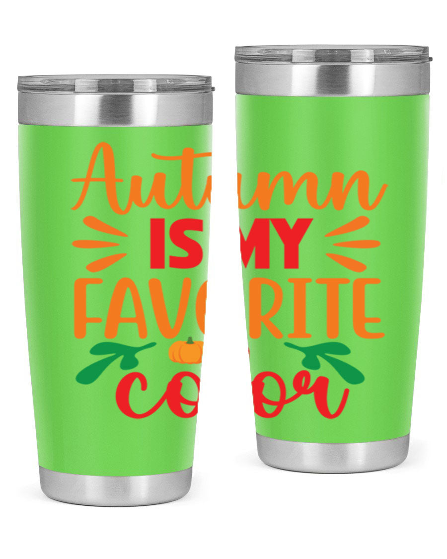 AutumnisMyFavoriteColor 41# Tumbler showcasing a stylish fall design, made of double wall vacuum stainless steel with copper lining.