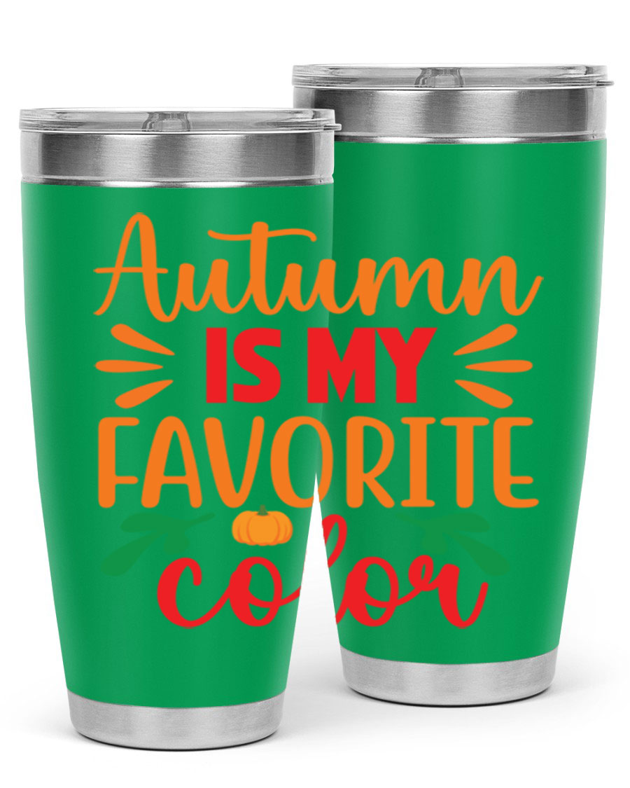 AutumnisMyFavoriteColor 41# Tumbler showcasing a stylish fall design, made of double wall vacuum stainless steel with copper lining.