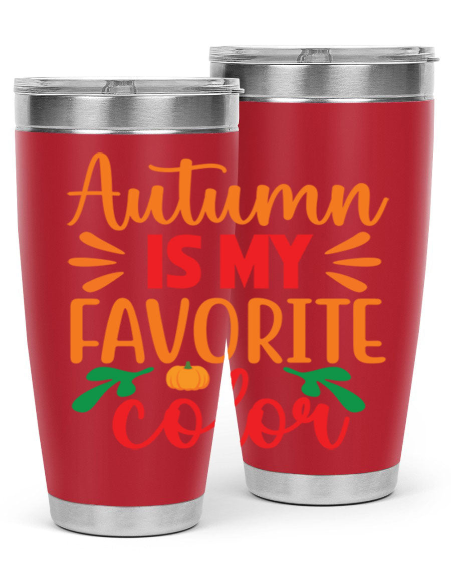 AutumnisMyFavoriteColor 41# Tumbler showcasing a stylish fall design, made of double wall vacuum stainless steel with copper lining.