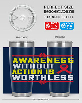 A stylish 20oz stainless steel tumbler with a motivational quote, featuring a double wall vacuum design and a drink-thru lid, perfect for hot and cold beverages.