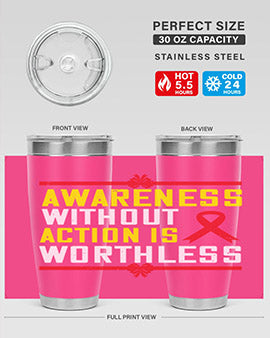 A stylish 20oz stainless steel tumbler with a motivational quote, featuring a double wall vacuum design and a drink-thru lid, perfect for hot and cold beverages.