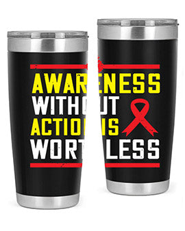 A stylish 20oz stainless steel tumbler with a motivational quote, featuring a double wall vacuum design and a drink-thru lid, perfect for hot and cold beverages.