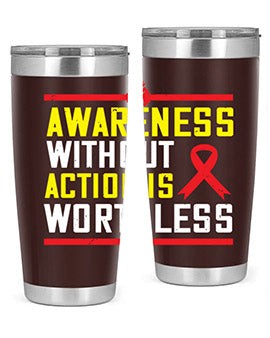 A stylish 20oz stainless steel tumbler with a motivational quote, featuring a double wall vacuum design and a drink-thru lid, perfect for hot and cold beverages.