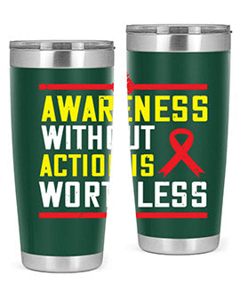 A stylish 20oz stainless steel tumbler with a motivational quote, featuring a double wall vacuum design and a drink-thru lid, perfect for hot and cold beverages.