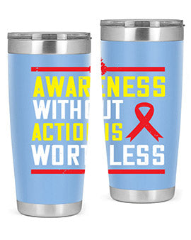 A stylish 20oz stainless steel tumbler with a motivational quote, featuring a double wall vacuum design and a drink-thru lid, perfect for hot and cold beverages.