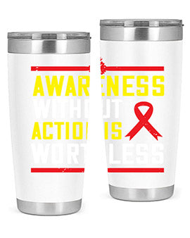 A stylish 20oz stainless steel tumbler with a motivational quote, featuring a double wall vacuum design and a drink-thru lid, perfect for hot and cold beverages.