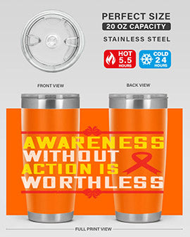 A stylish 20oz stainless steel tumbler with a motivational quote, featuring a double wall vacuum design and a drink-thru lid, perfect for hot and cold beverages.