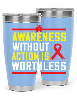 A stylish 20oz stainless steel tumbler with a motivational quote, featuring a double wall vacuum design and a drink-thru lid, perfect for hot and cold beverages.