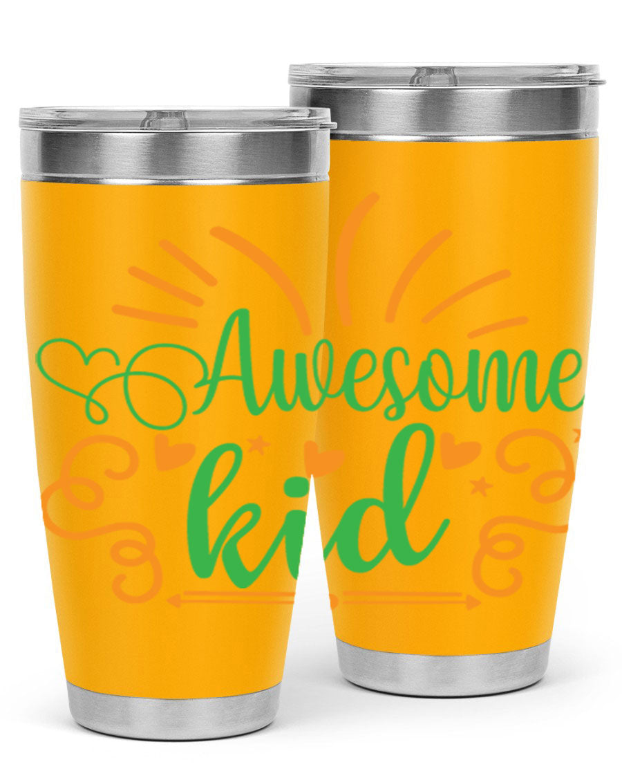 Awesome Kid 111# Tumbler in stainless steel, showcasing its sleek design and double wall vacuum insulation.