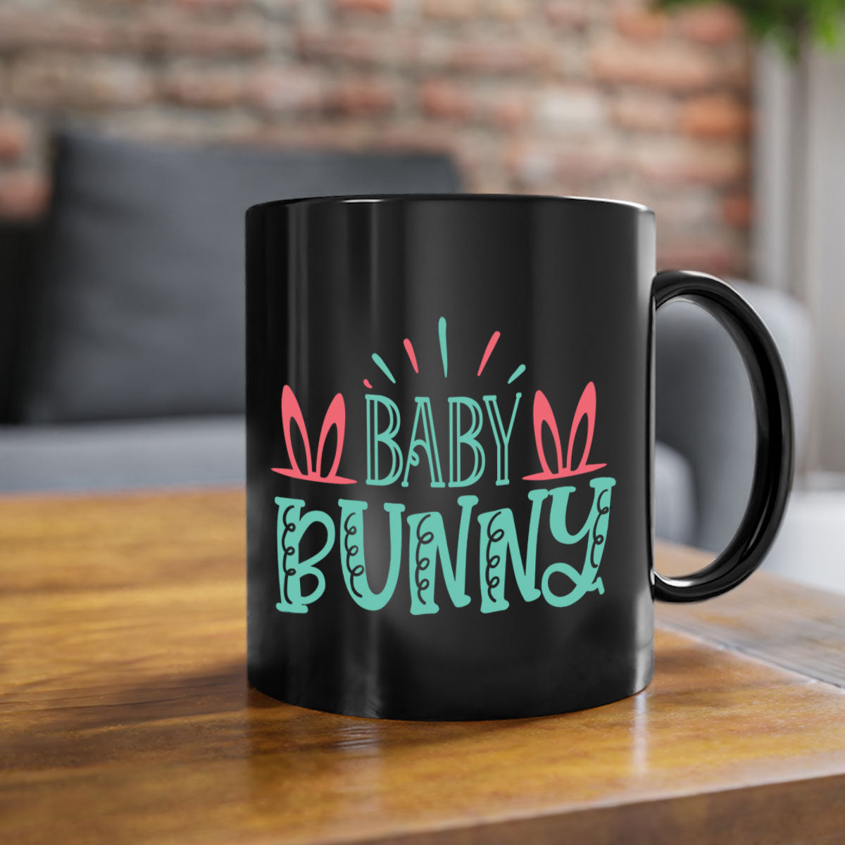 Baby Bunn 121# Mug featuring a two-tone design with a colored handle and glossy finish, available in multiple colors.