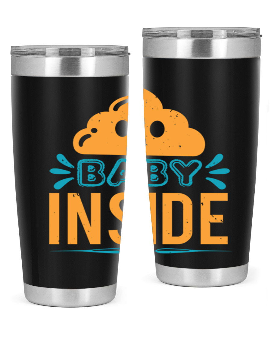 Baby Inside Style 1# 20oz tumbler featuring double wall vacuum insulation and a stylish design, perfect for baby showers.