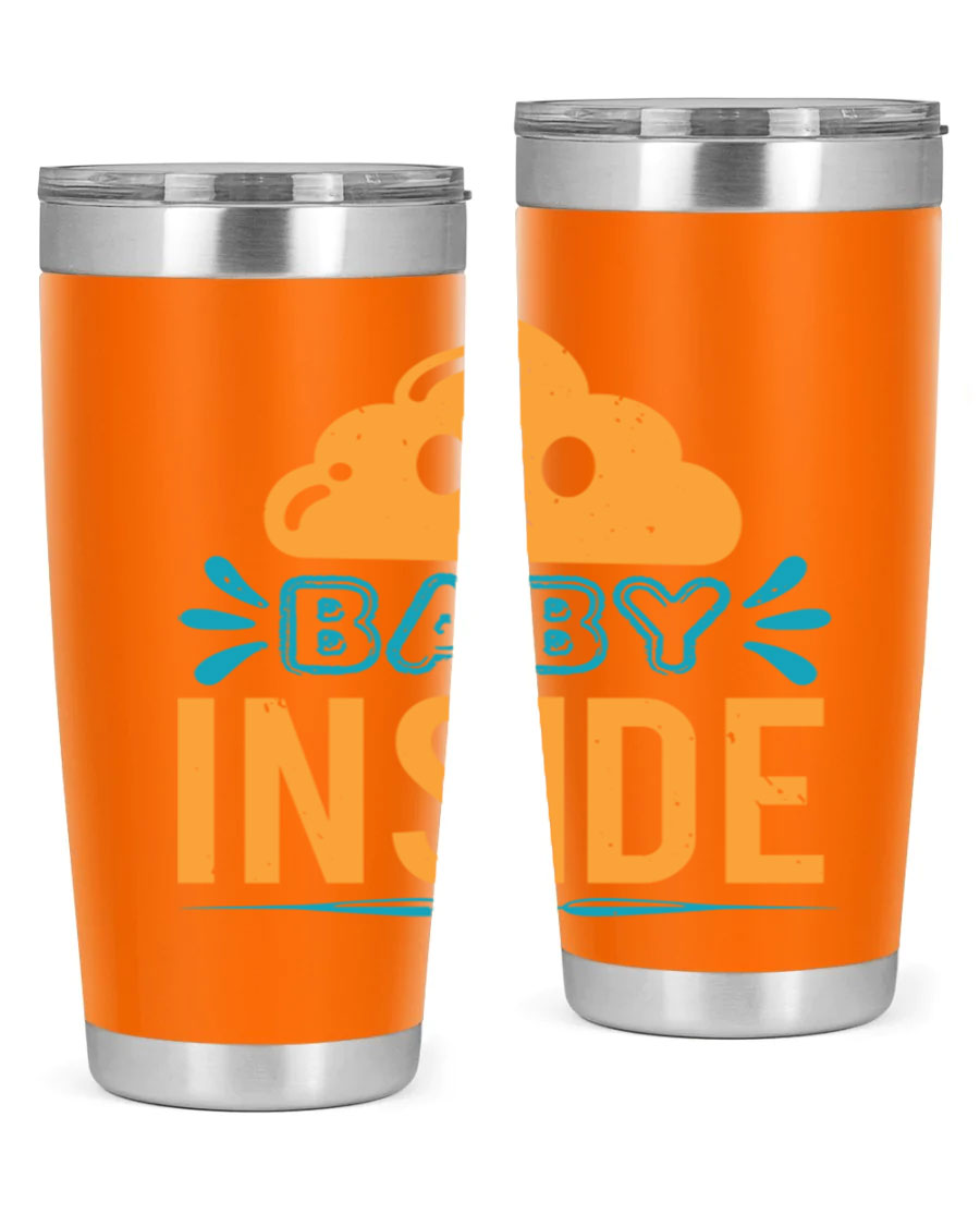 Baby Inside Style 1# 20oz tumbler featuring double wall vacuum insulation and a stylish design, perfect for baby showers.