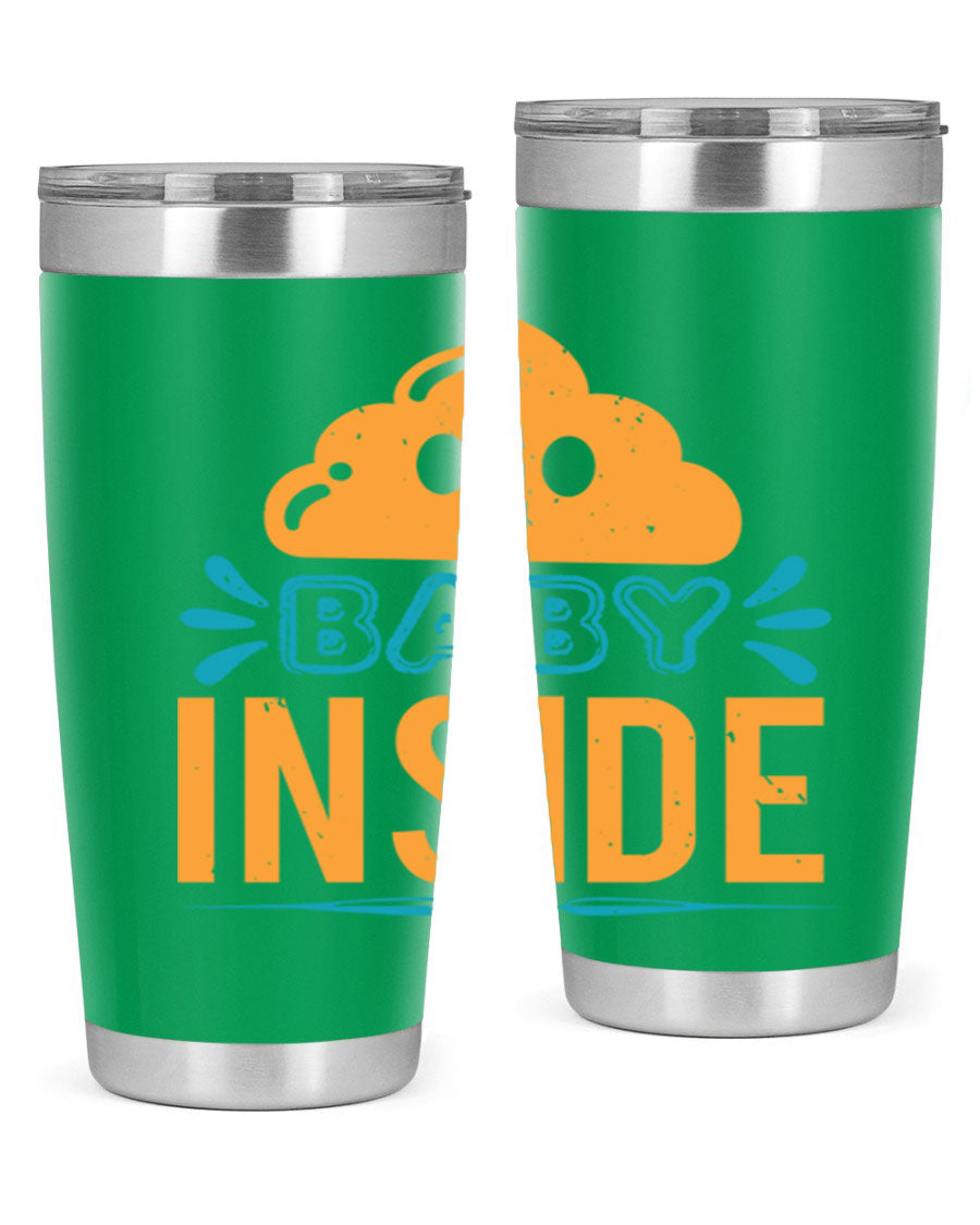 Baby Inside Style 1# 20oz tumbler featuring double wall vacuum insulation and a stylish design, perfect for baby showers.