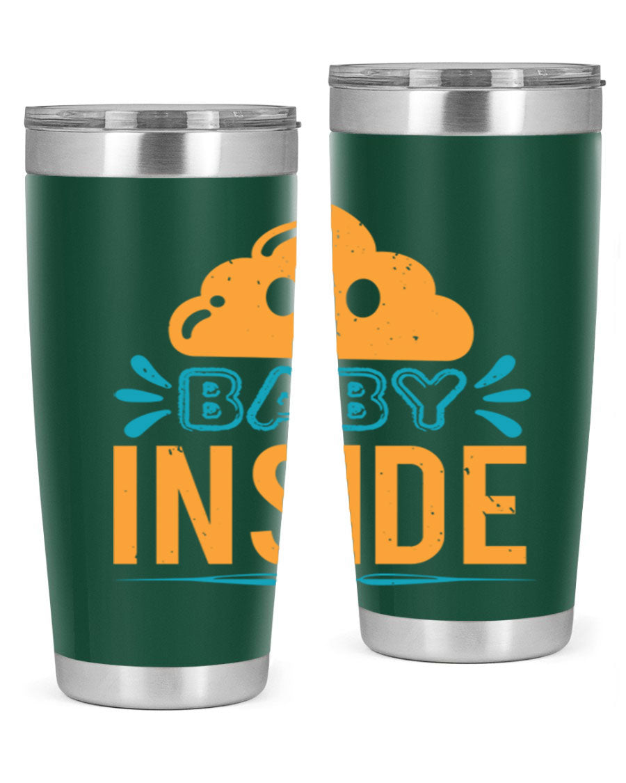 Baby Inside Style 1# 20oz tumbler featuring double wall vacuum insulation and a stylish design, perfect for baby showers.