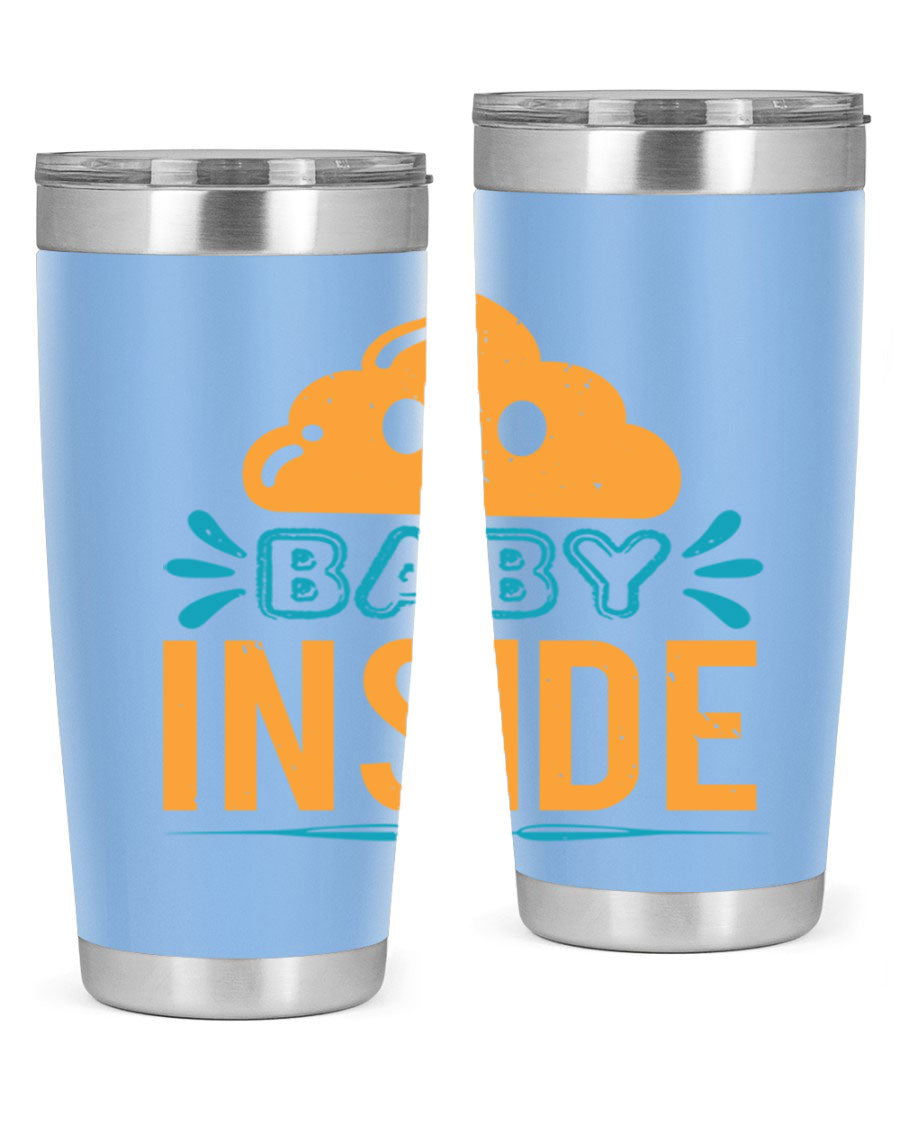 Baby Inside Style 1# 20oz tumbler featuring double wall vacuum insulation and a stylish design, perfect for baby showers.