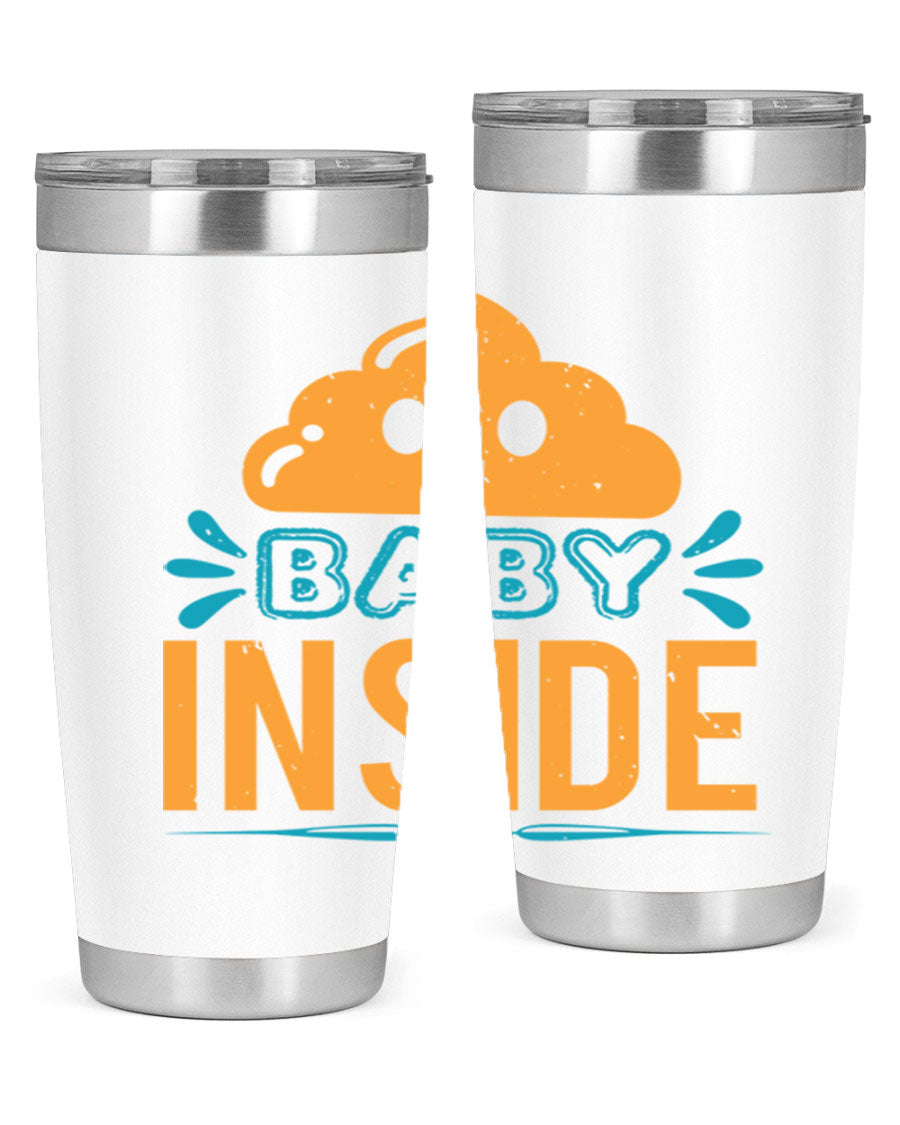 Baby Inside Style 1# 20oz tumbler featuring double wall vacuum insulation and a stylish design, perfect for baby showers.