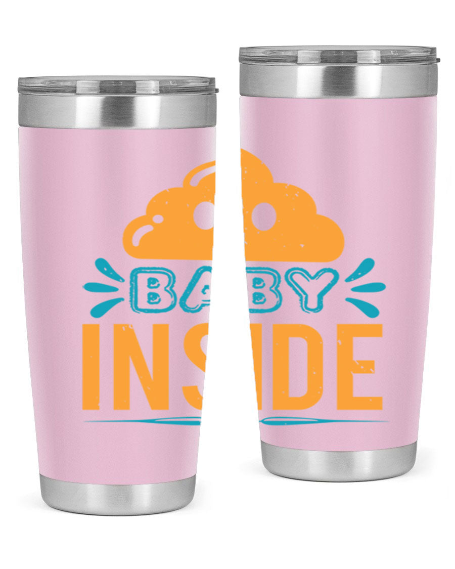 Baby Inside Style 1# 20oz tumbler featuring double wall vacuum insulation and a stylish design, perfect for baby showers.