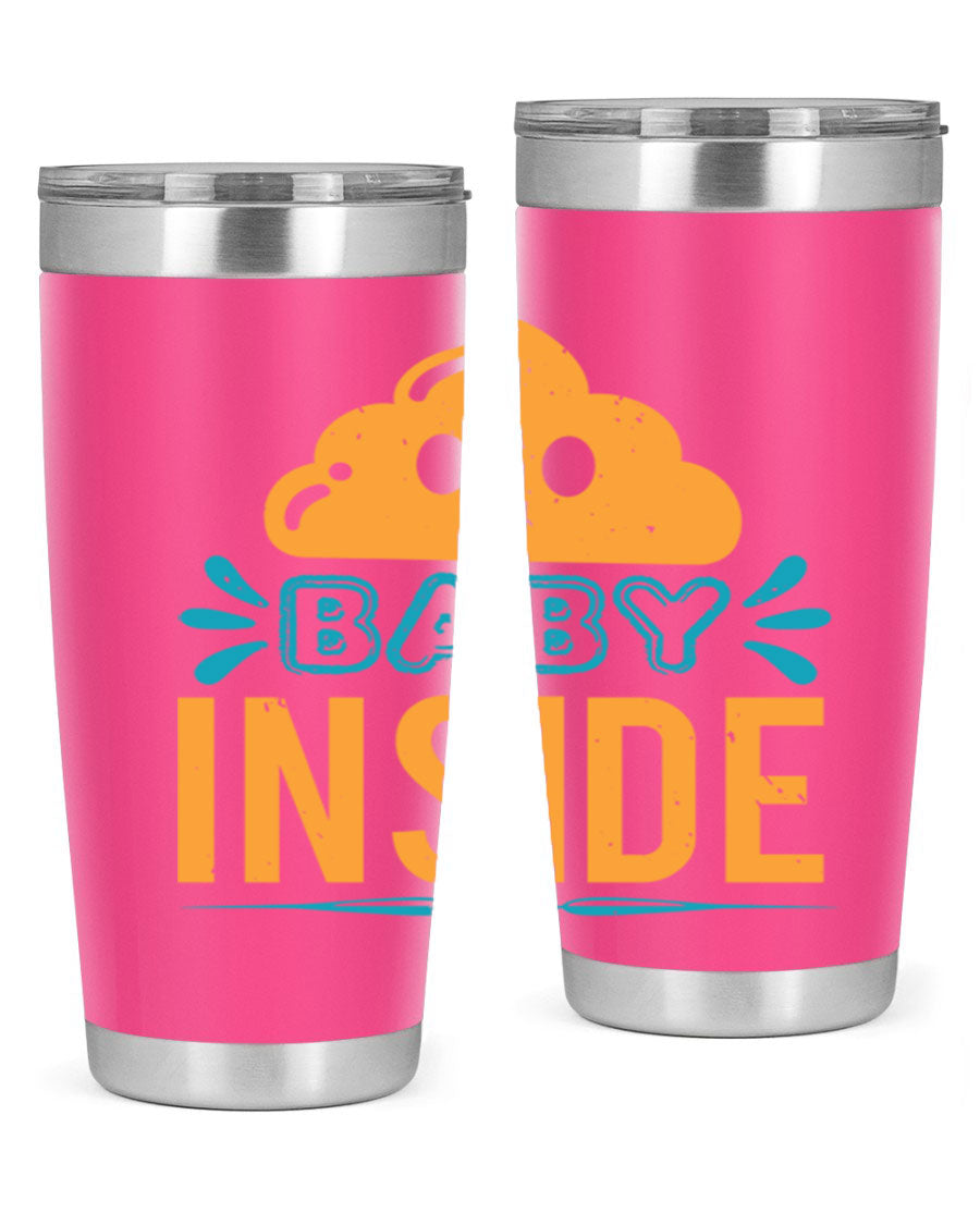 Baby Inside Style 1# 20oz tumbler featuring double wall vacuum insulation and a stylish design, perfect for baby showers.