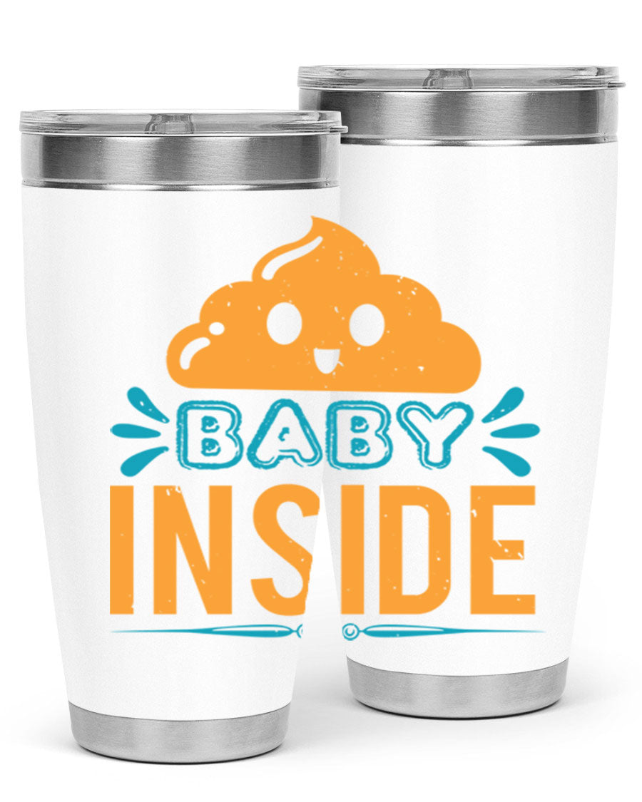 Baby Inside Style 1# 20oz tumbler featuring double wall vacuum insulation and a stylish design, perfect for baby showers.