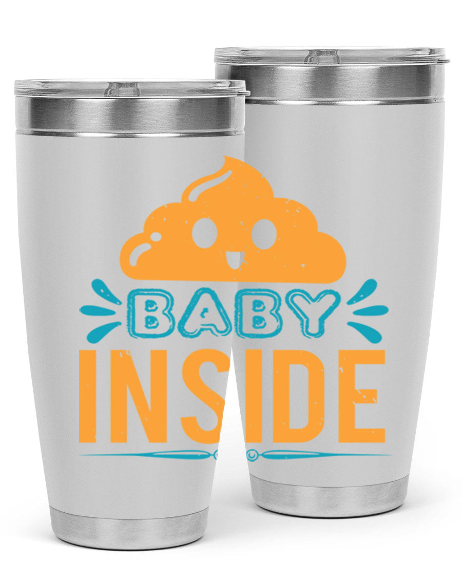 Baby Inside Style 1# 20oz tumbler featuring double wall vacuum insulation and a stylish design, perfect for baby showers.