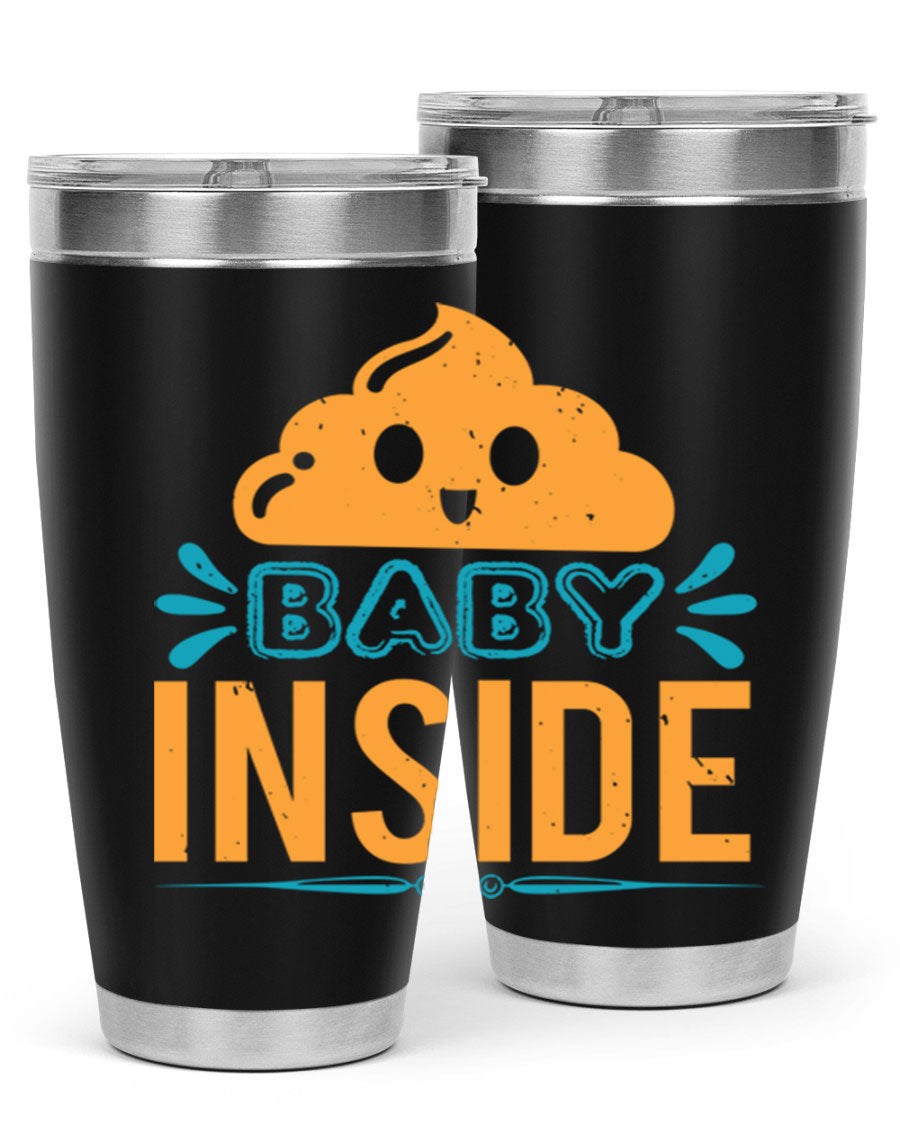 Baby Inside Style 1# 20oz tumbler featuring double wall vacuum insulation and a stylish design, perfect for baby showers.