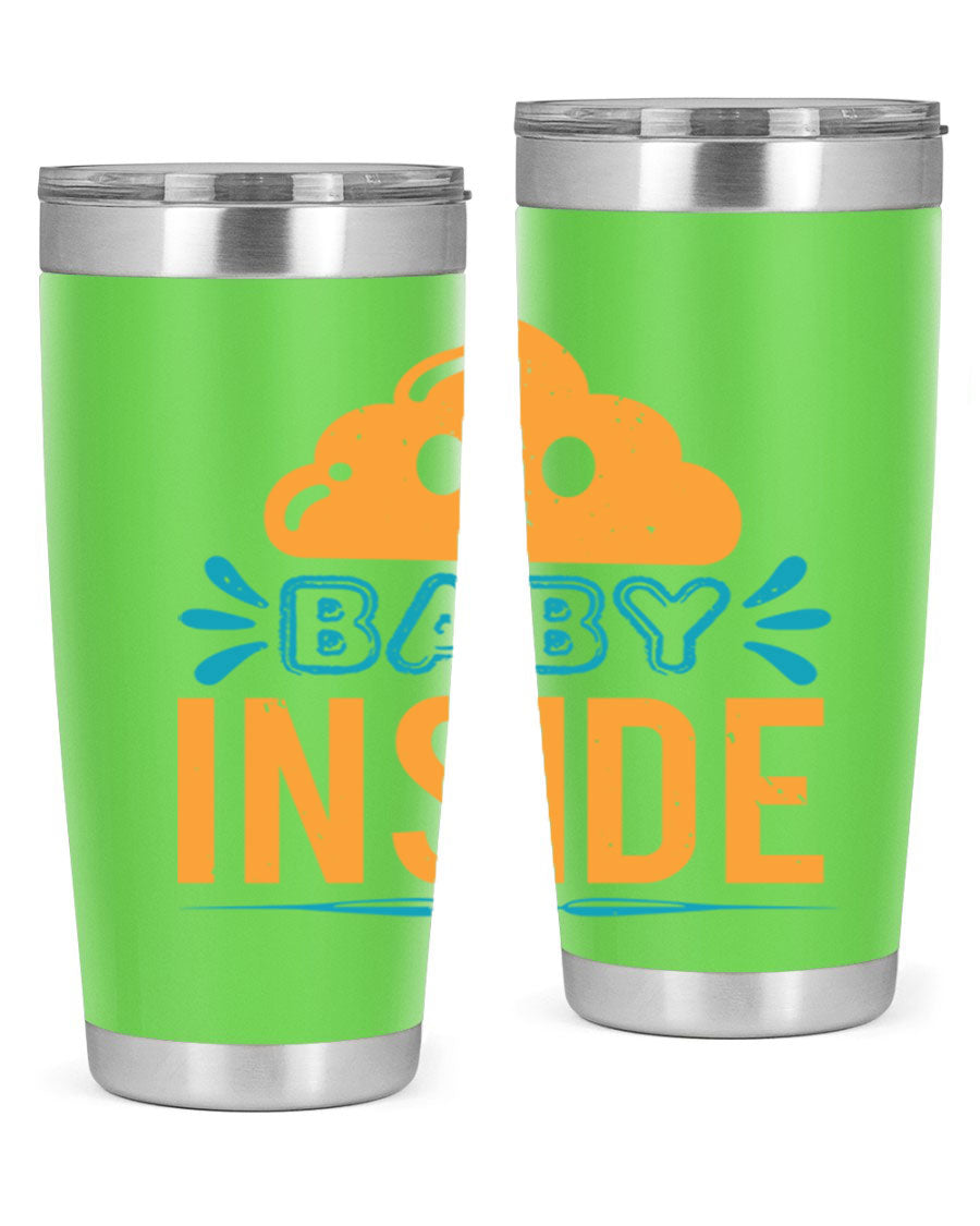 Baby Inside Style 1# 20oz tumbler featuring double wall vacuum insulation and a stylish design, perfect for baby showers.