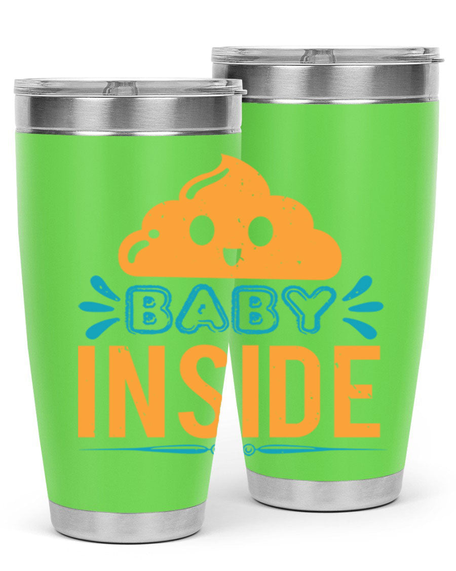 Baby Inside Style 1# 20oz tumbler featuring double wall vacuum insulation and a stylish design, perfect for baby showers.