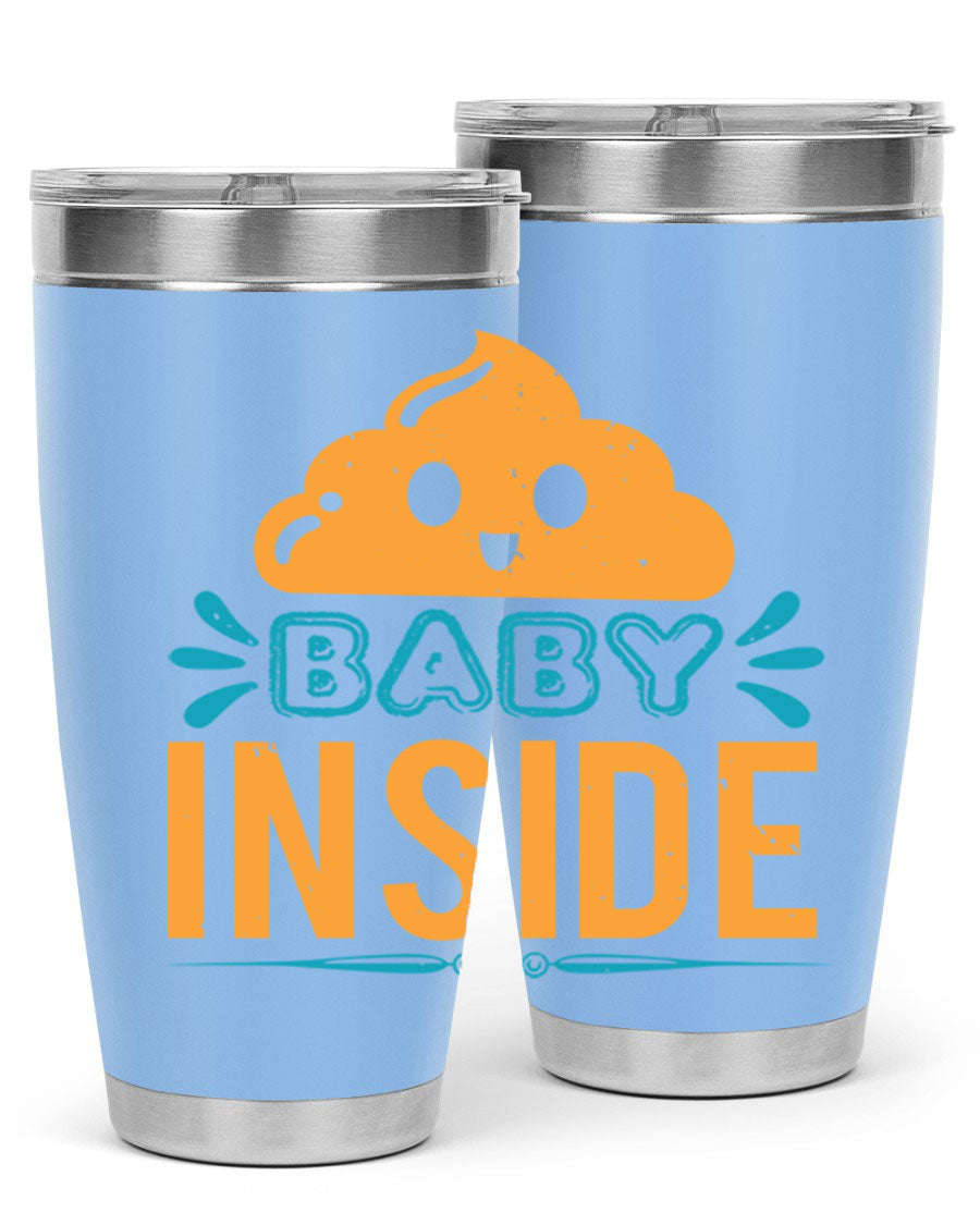 Baby Inside Style 1# 20oz tumbler featuring double wall vacuum insulation and a stylish design, perfect for baby showers.