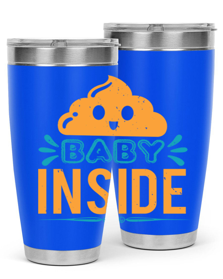 Baby Inside Style 1# 20oz tumbler featuring double wall vacuum insulation and a stylish design, perfect for baby showers.